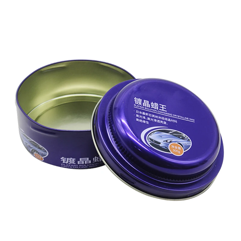 Factory directly sale custom logo metal round empty wax tin can box container