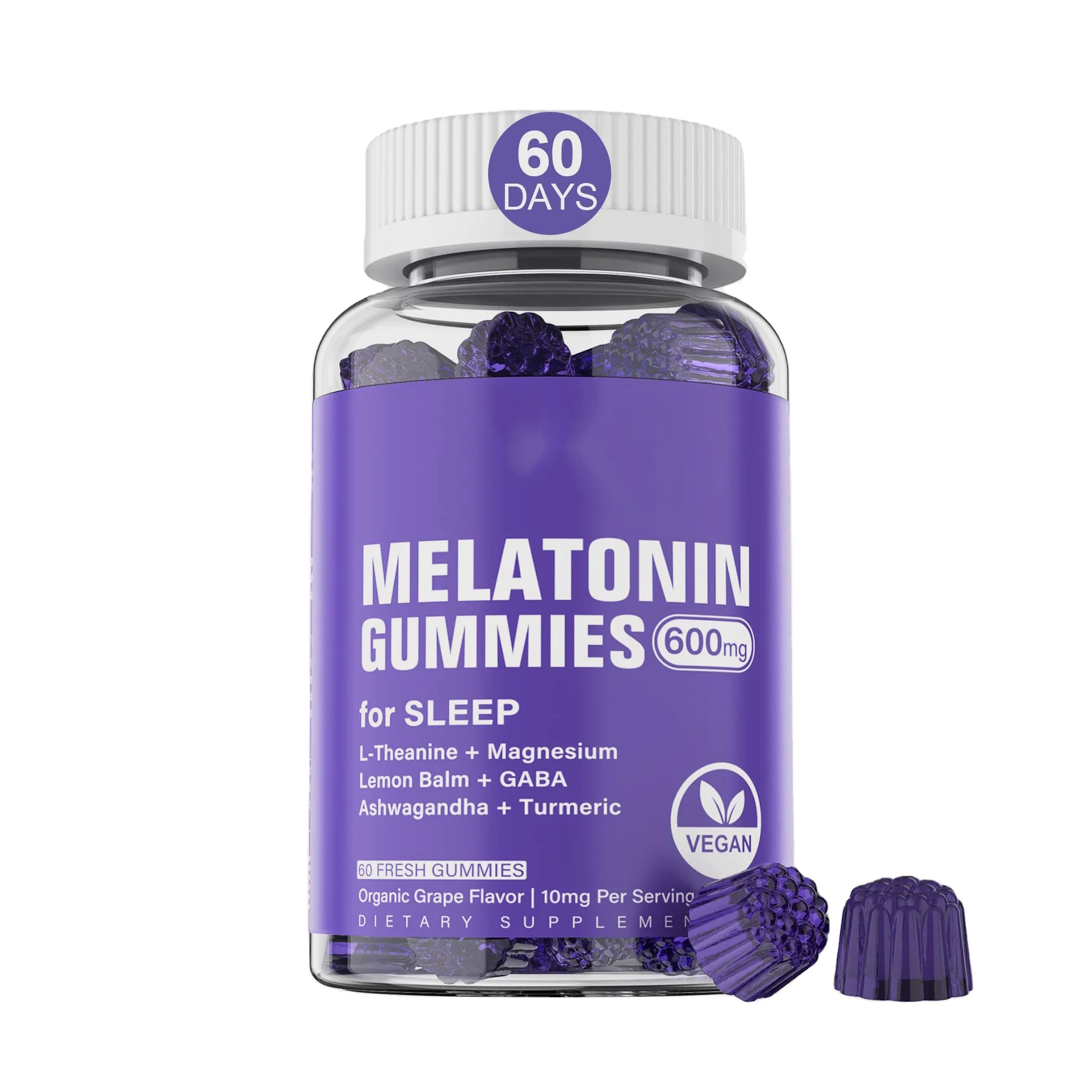 Dietary Supplement Vegan Promote Relaxation Sleeping Fast Well Vitmin B6 Melatonin Candy Gummies