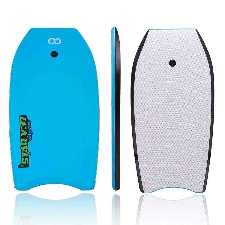 WOOWAVE 37' Professional OEM Bodyboard Foam Body Board Kids Swimming Play Surfboards Bodyboard with Leash