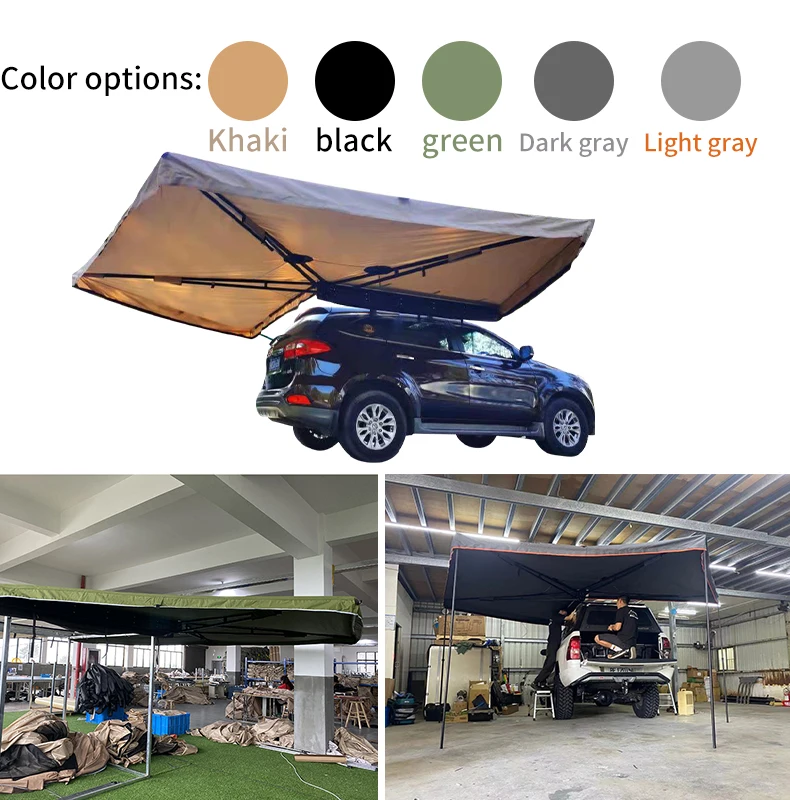 4wd Foxwing awning 270 Degree Fan Car Side Awning legless for Camping
