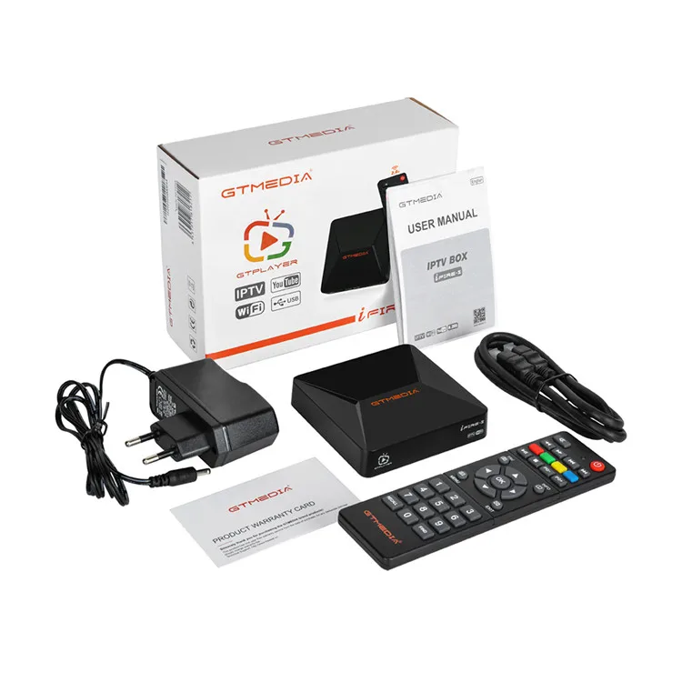 ТВ-приставка IPTV GTmedia I-Fire 2 1080P H.265, поддержка нескольких аккаунтов, импорт через USB-порт
