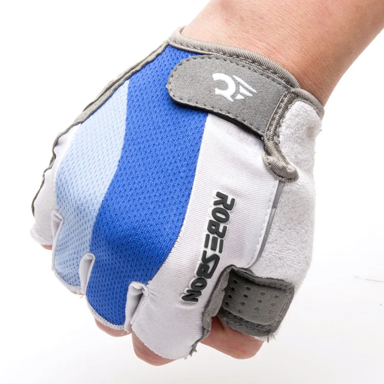 
Cycling gloves super padded short finger cycling / blue and white Half Finger gloves 