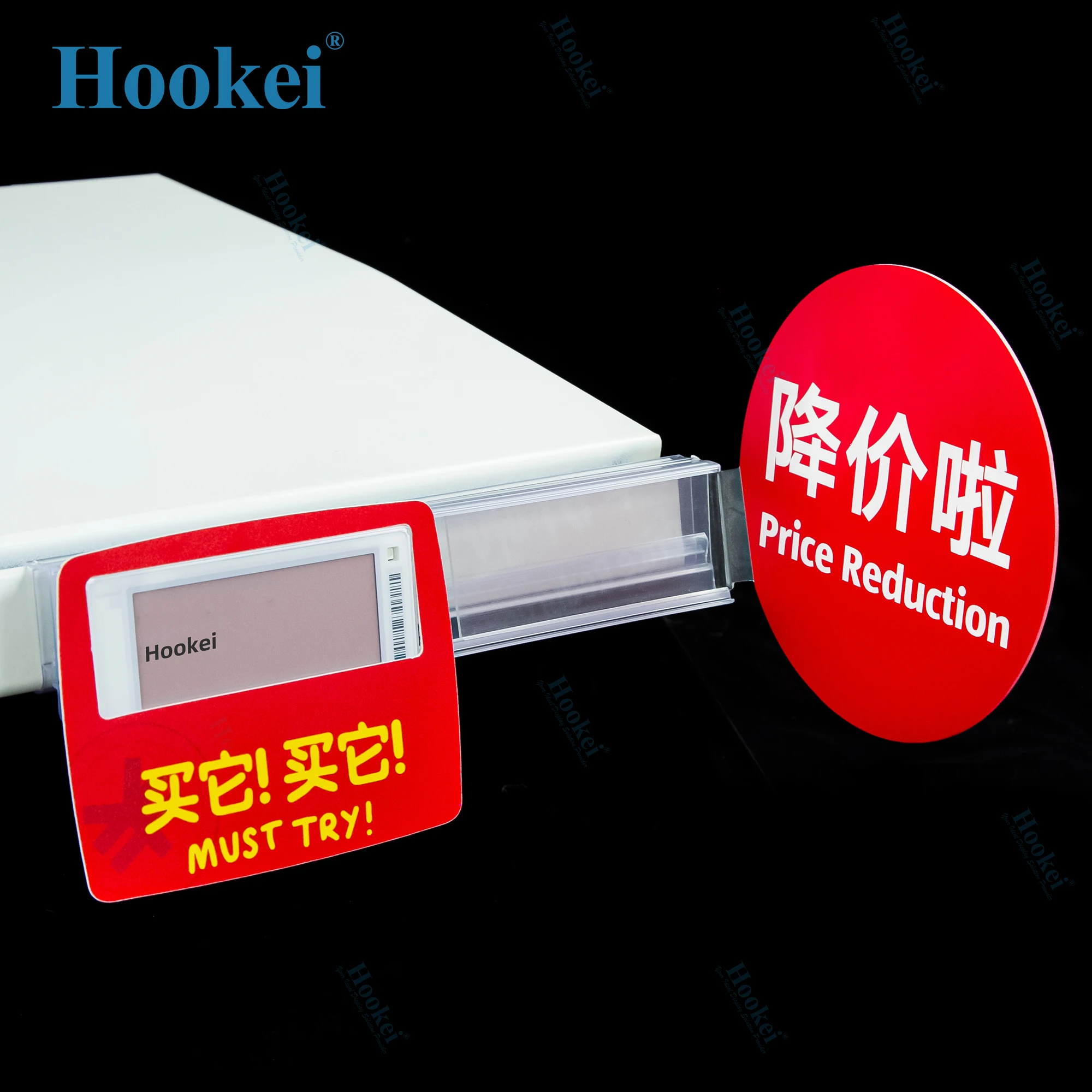 Custom Supermarket Electronics Shelf ESL Plastic Price Sign Clip Price Label Holder