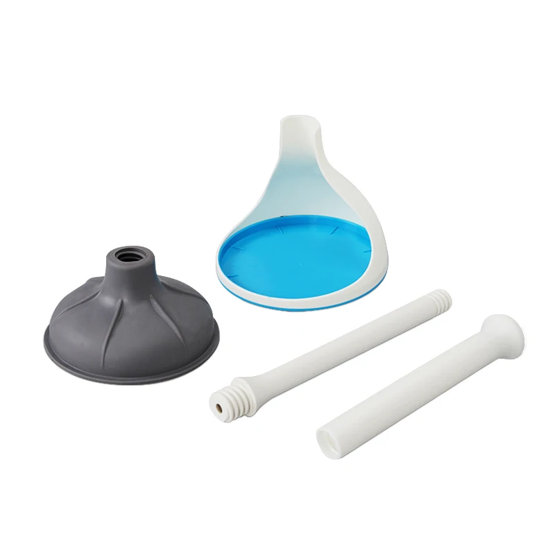 Jesun Heavy Duty Toilet Plunger with Hideaway Storage Caddy Reusable High Pressure Toilet Plunger with Holder for Bathroom