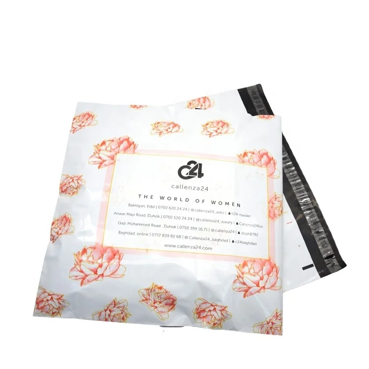 Custom Mailing Bag Packaging Bags for Clothes Air Waybill Pouch Packing List Slip Envelope with Pocket Plastic Poly Mailer