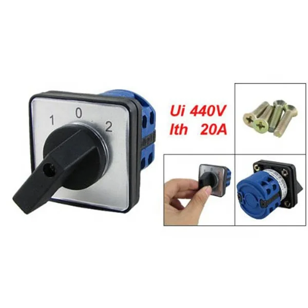 Changeover Cam Rotary Selector 3 Positions Changeover Switch Ui 440V Ith 20A