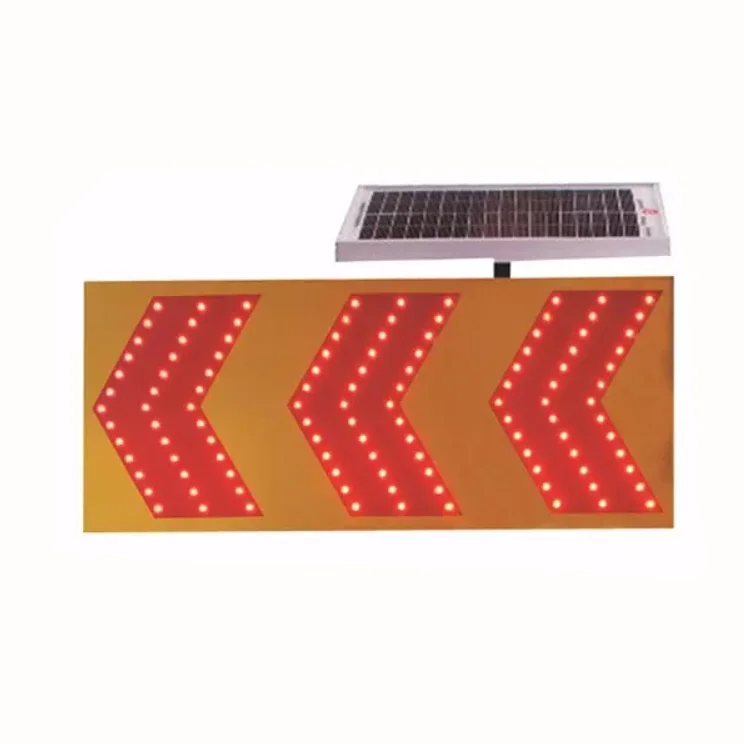 Solar Power Blinking Warning Light Left Turn Only Traffic Sign