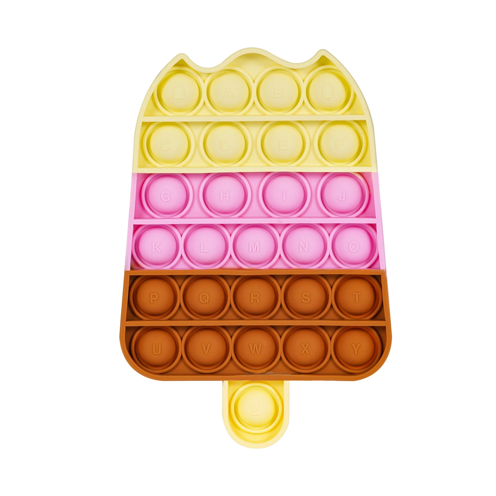 2021 Summer Ice Cream toy Push Bubble Fidget Toys Ice Cream Board Soft Squishy Bubble Popsicle Shape toy