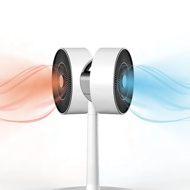 Remote control Stepless speed height adjustable 14 inches 2000W LCD Timer Cooling and heating fan heater machine