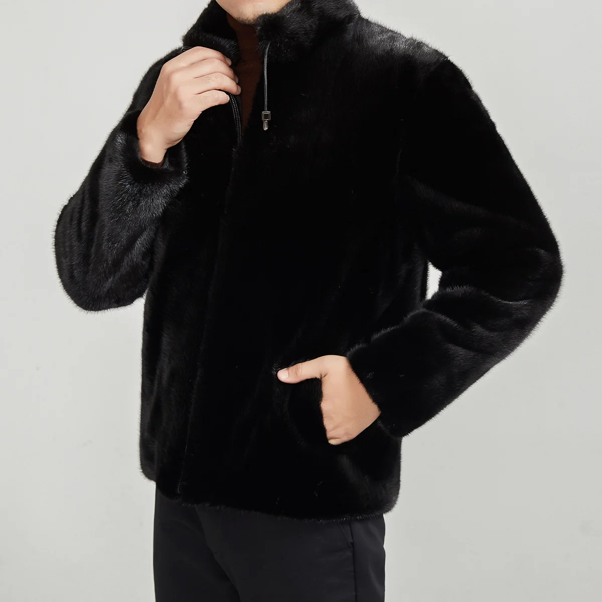 Winter Luxury Leather Man Mink Fur Jacket Coat Winter Jacket For Women