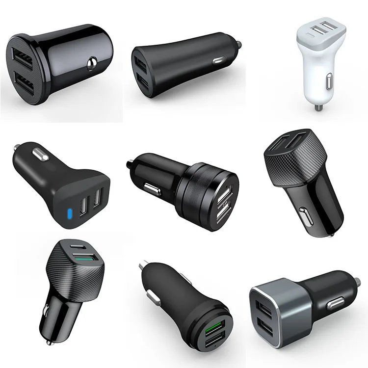  CE FCC Usbc автомобильное зарядное устройство с двойным Usb-адаптером Pd для Iphone Type