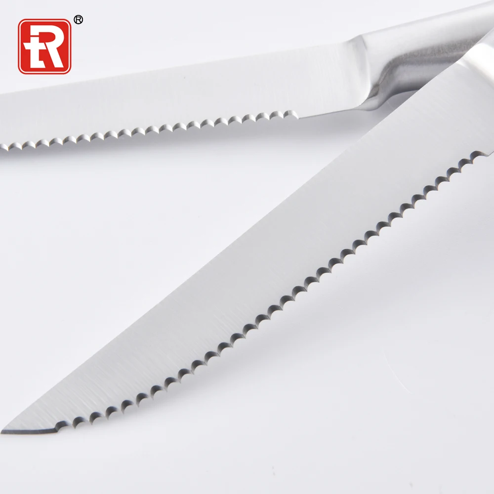 Brand new design 4.5 inch gold silverware set fancy steak knife for restaurant