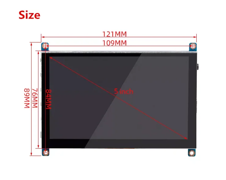 Так что мой 800*480 для просмотране сенсорный экран ЖК-монитор 5 дюймов Raspberry