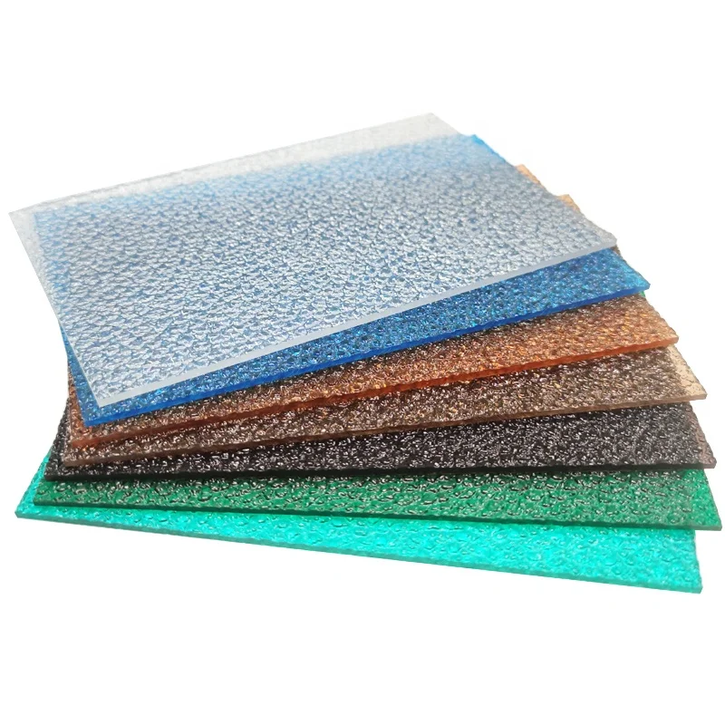 polycarbonate diamond embossed sheet for door window material