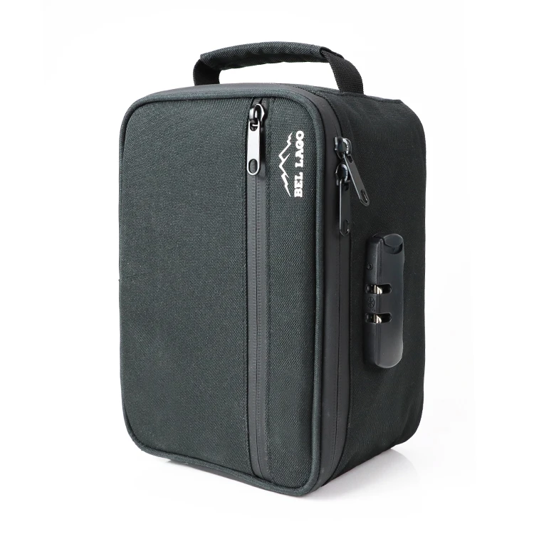 Custom Stash Herb Tobacco  Smellproof Bag Travel Odor Proof Bag Carbon Lined Smell Proof Bag With Combination Lock