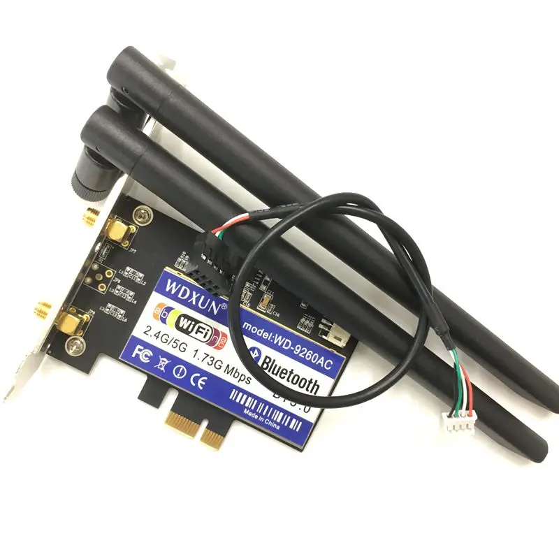 Беспроводной-ac 9260 переменного тока для Intel 9260ac 9260NGW 1730 Мбит PCI-e PCIE 1X Вай-Фай адаптер MU-MIMO BT 5 0 WLAN сетевой