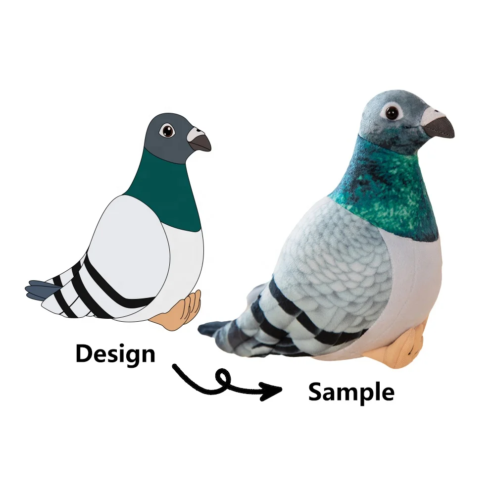 Плюшевая игрушка на заказ птица голубь попугай Реалистичная плюшевая для птиц