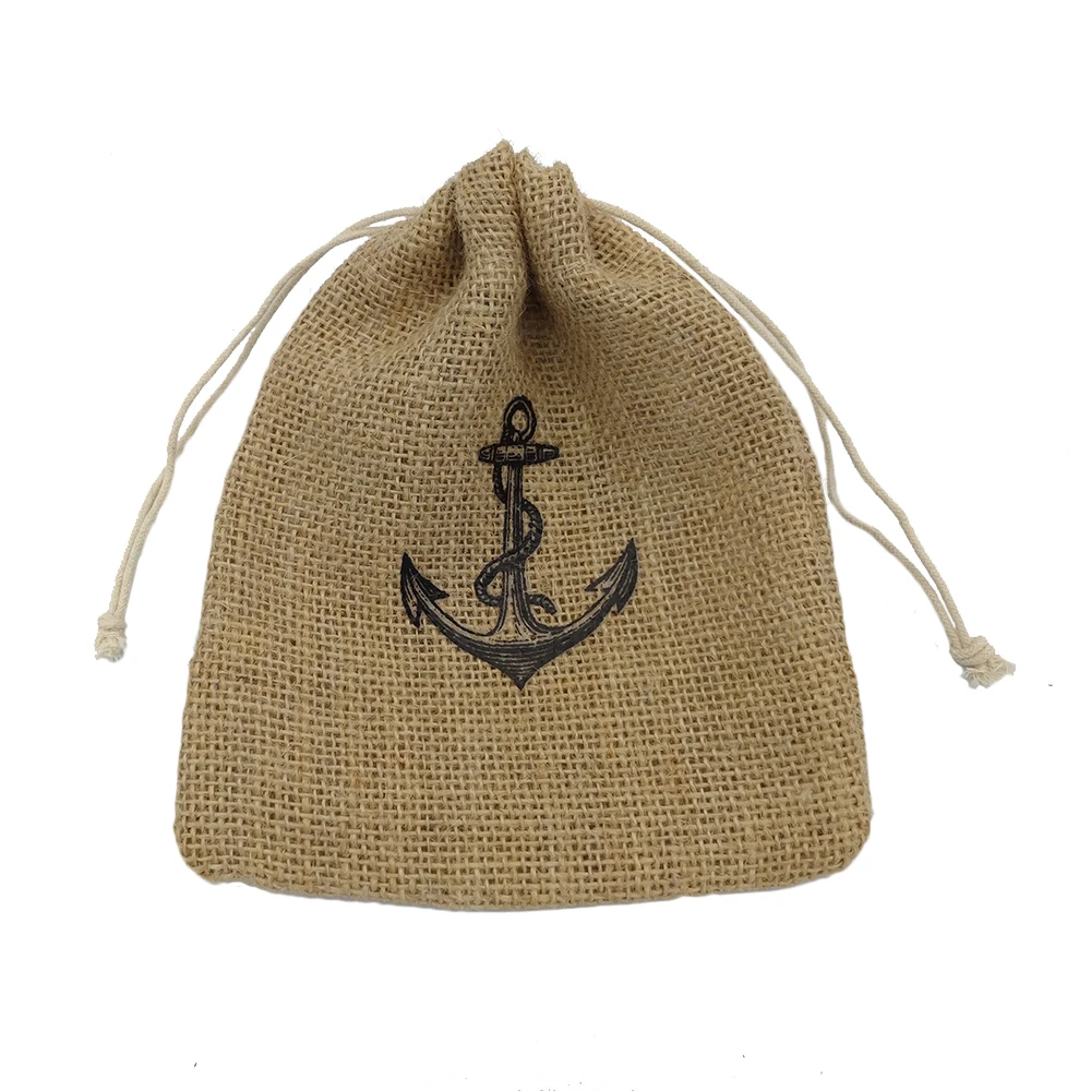 Wholesale Small Linen Jute Drawstring Jewelry Travel Pouch Custom Design Wine Gift Storage Hemp Burlap Bags With Logo