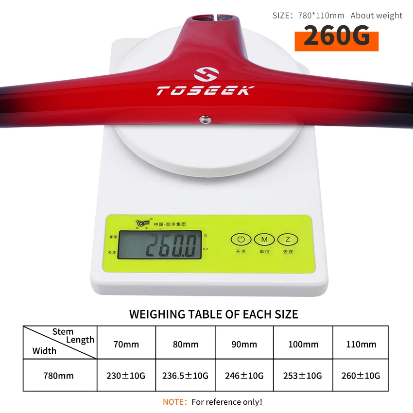 Original Production TSL180 Toseek 28.6 Stem 780mm Mountain Bike Bicycle Handlebar Carbon Integrated Handlebar Bike Accessories