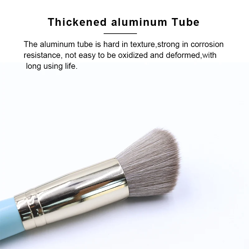 16pcs Pro Makeup Brush Private Label Custom Aluminum Ferrule Wood Handle Oval Makeup Brush Set Makeup Brushes Blending