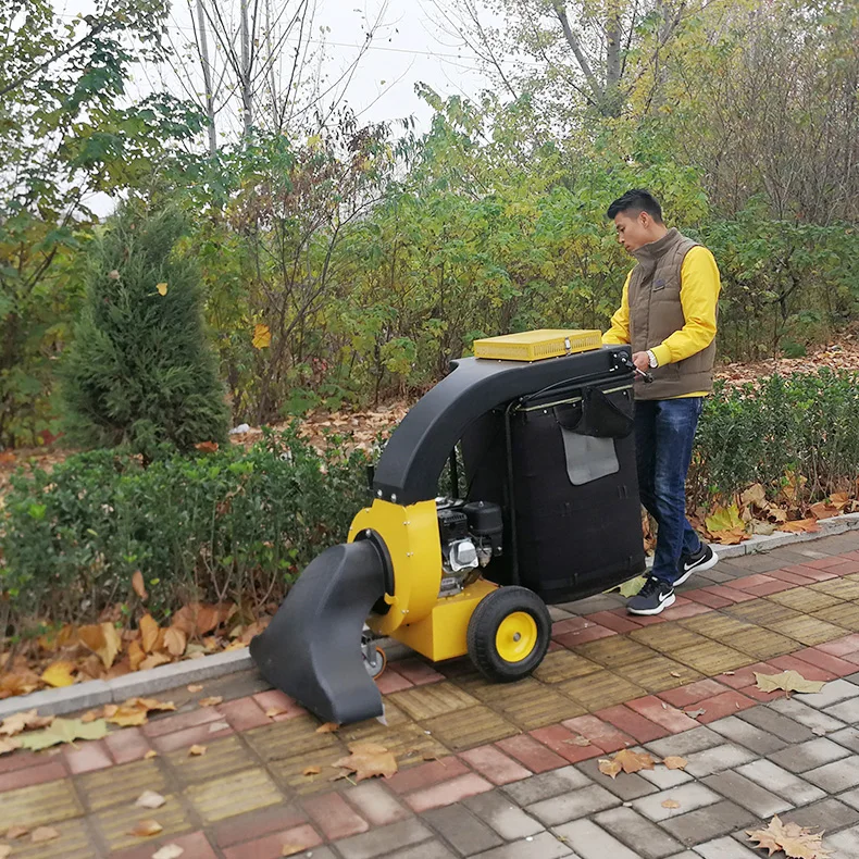 Self Propelled  Leaf Collector Vacuum Walk Behind Lawn Leaf Collector