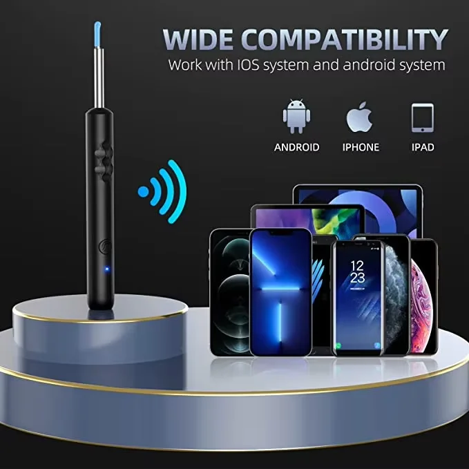 A-Beauty rechargeable LED light electric earwax removal endoscope earwax remover with HD camera WiFI connection