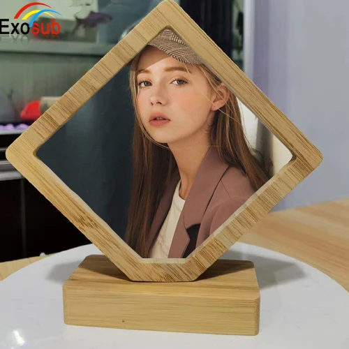 Sublimation bamboo photo picture frame square shape
