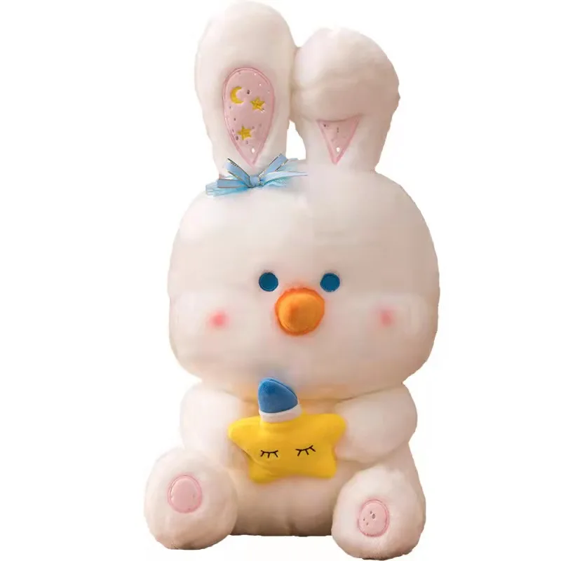 Hot Snowman rabbit  Kawaii carrot nose bunny plush toy with blush PP for girlfriends