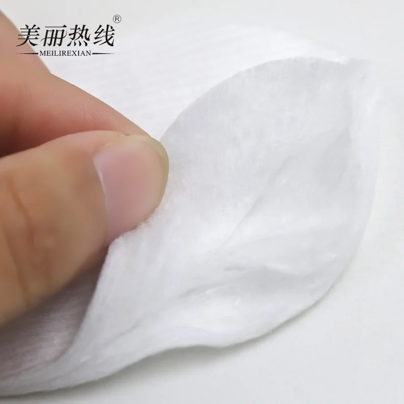 Customized luxury soft biodegradable organic cosmetic round face cotton pads
