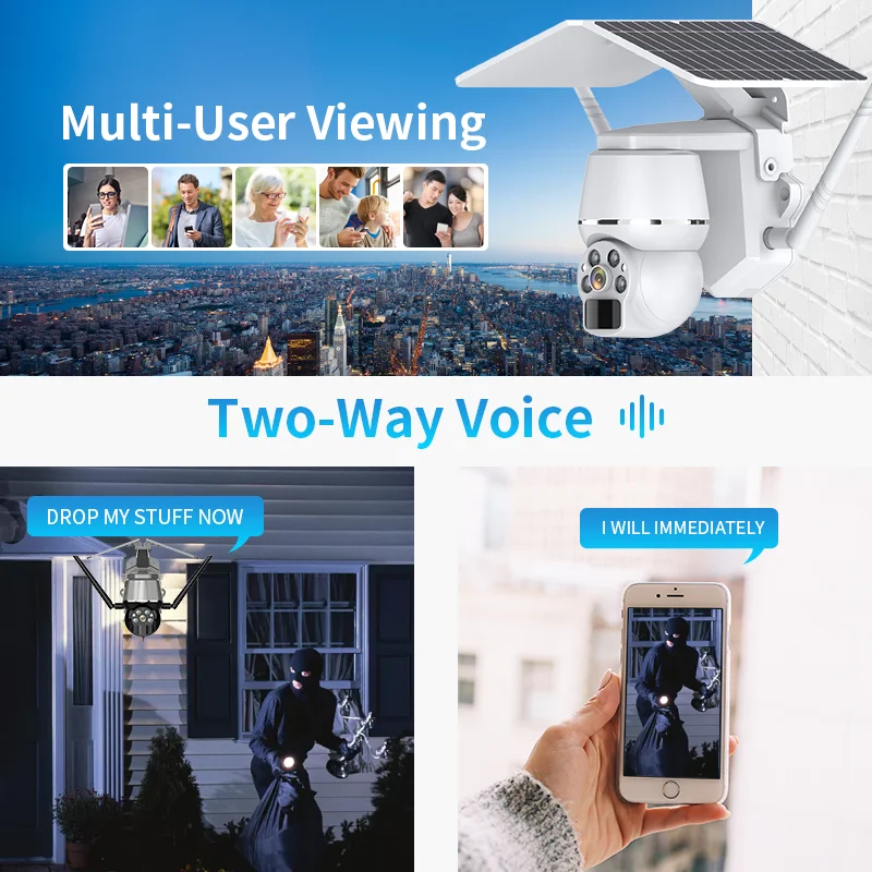 Распродажа уличная Q7 6 Вт HD Wi-Fi беспроводная Солнечная камера 4 г ночного видения батарея солнечный монитор видеонаблюдения