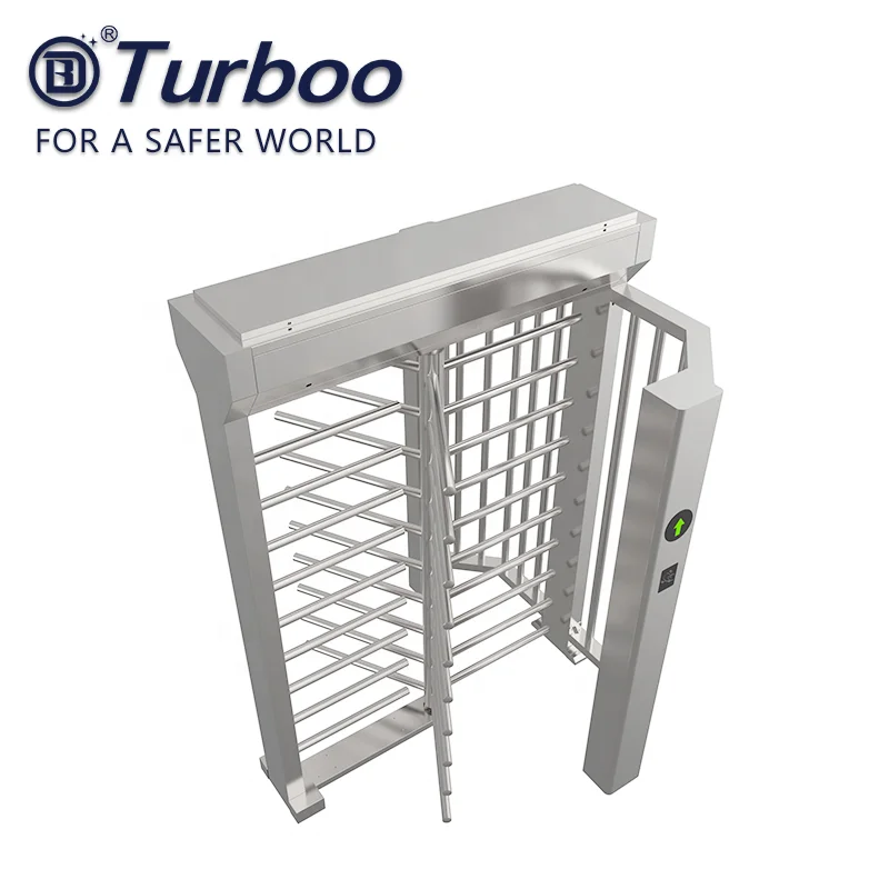 High security full height pedestrian turnstile barrier gate for prison and jail