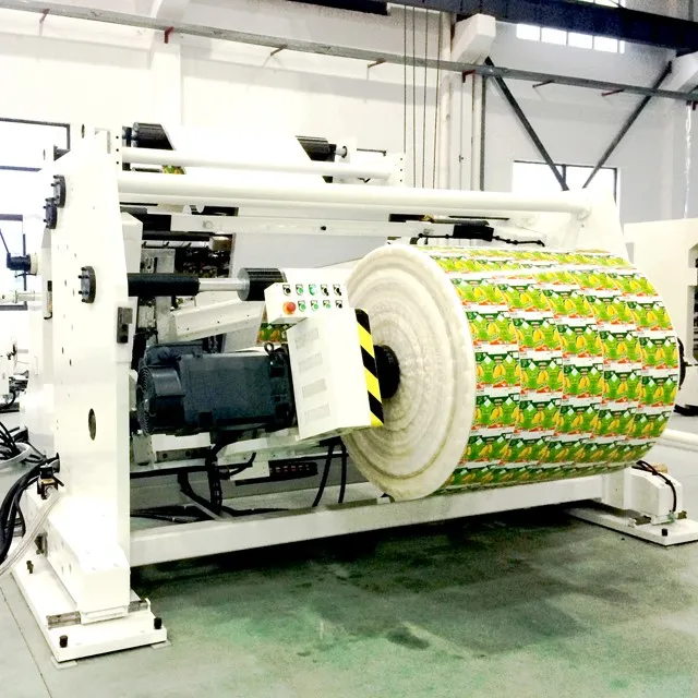 liquid packaging aseptic dairy products paper board laminates controlled high speed slitter rewinder machine