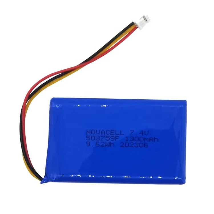 li-ion battery 7.4V 1100mAh 1200mAh 1300mAh rechargeable lithium polymer battery 503759 523759