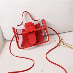 wholesale PVC summer jelly bag mini crossbody bags for women clear hand bags purse