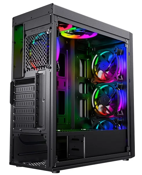 Factory Oem Custom ITX/MICRO ATX/ATX Black Simple ABS front panel with RGB light strip 1810BK
