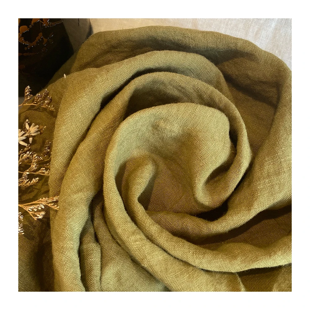  LZ french origin washed organic linen fabric pure for