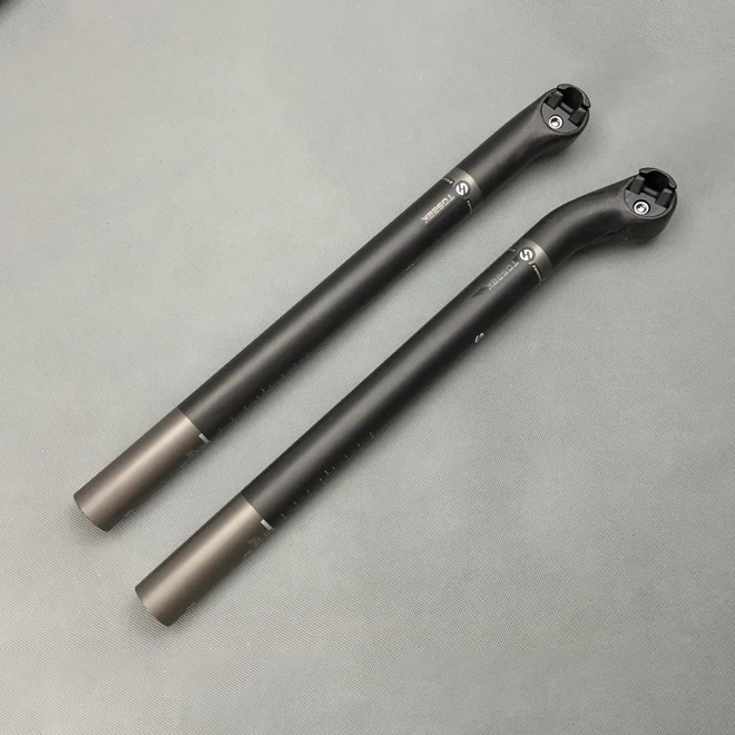 TOSEEK full carbon fiber mountain bike road bike seatpost mtb  bicycle seat tube 27.2/30.8/31.6*400mm bicycle parts