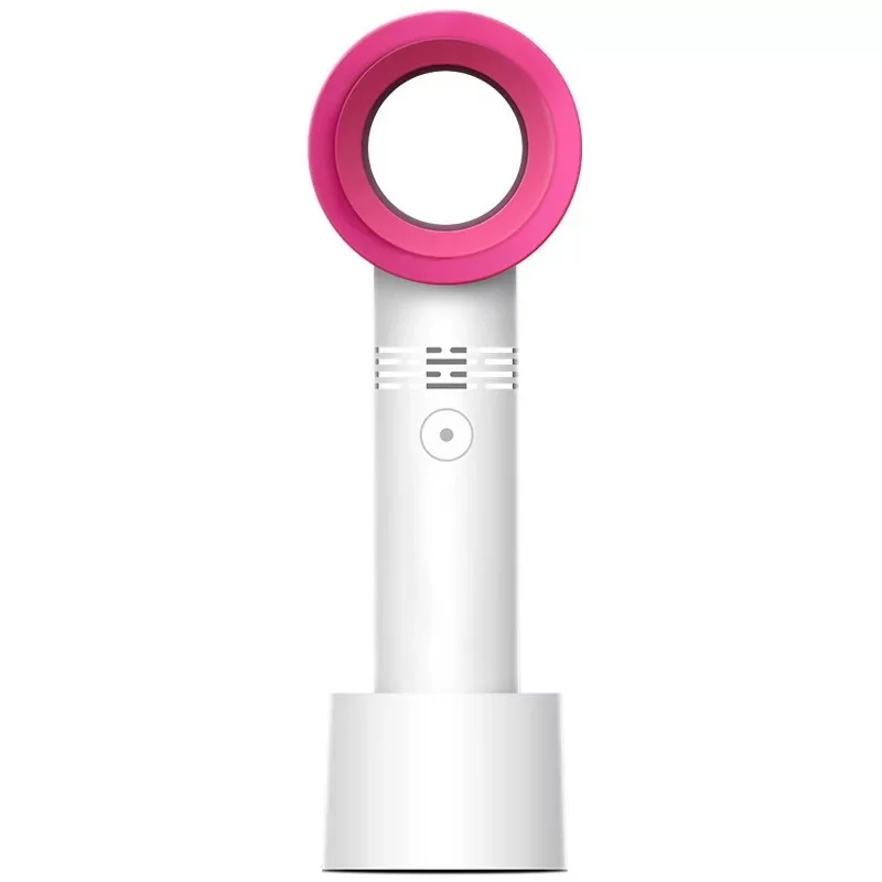 New Desgin Cat Ear Portable Mini Safety Handheld Bladeless Fan USB Electric Rechargeable 3 Levels Bladeless Fan