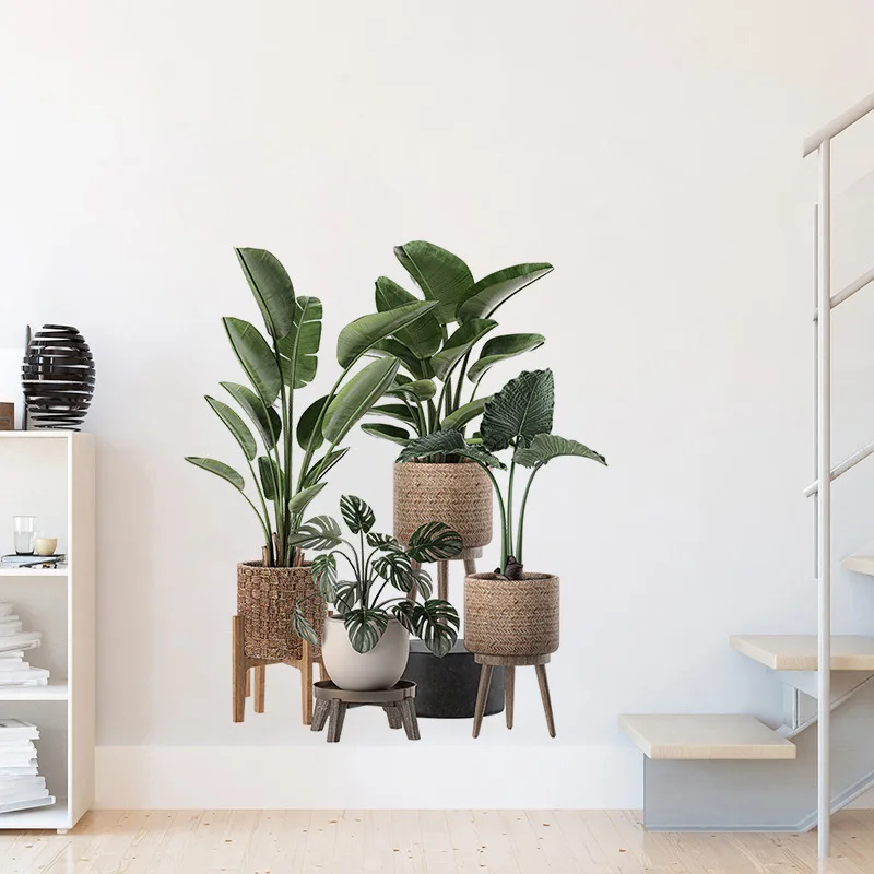 2024 Simulation Palm Tree Artificial Plant Ficus Lyrata Dypsis Lutescens Artificial Banana Tree Tropical Artificial Tree