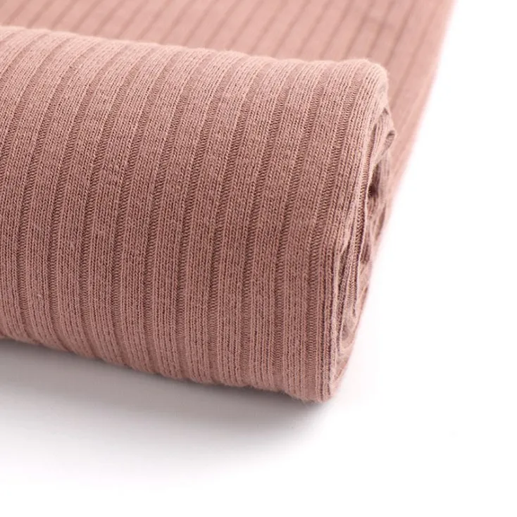 
Ready goods heavy 95%cotton/5%spandex wide ribbed knit fabric for cuffs 