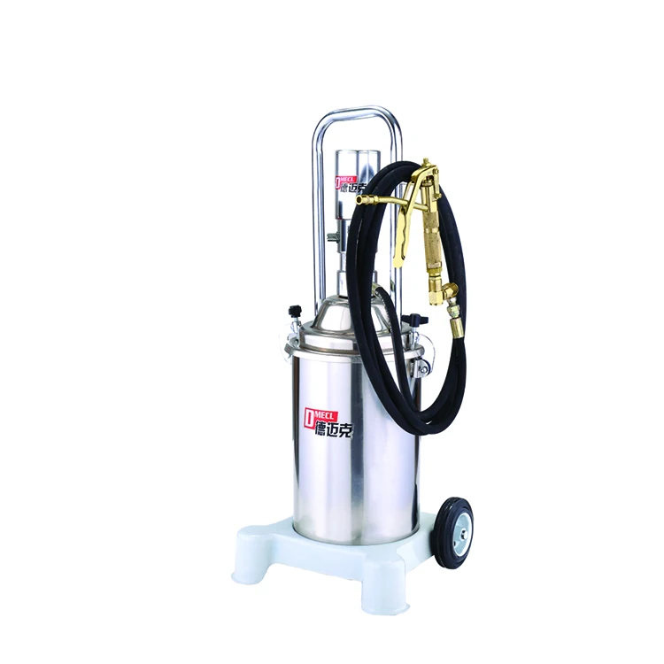 DMECL 5 Gallon High Pressure Air Operated Grease Pump Stainless Steel Set with Drum