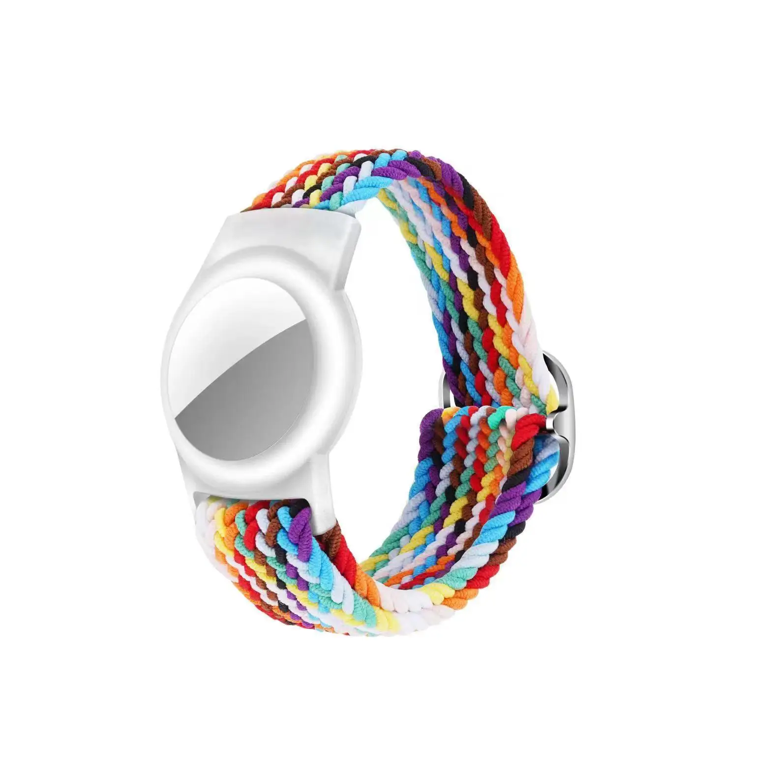 Adjustable Wristband For Children Nylon Band For Airtags Tracker Cover Case For Kids Bracelet Case Band For Apple Airtags