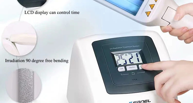 2024 newest medical equipment blood analysis phototherapy scientific application uv led Narrow band hand held for vitiligo