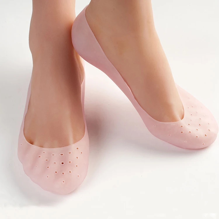 Professional Factory made Summer dance cover Soft Gel Heel Socks non-slip Gel Moisture Socks