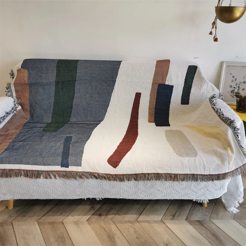 Woven Blanket Custom Oil Painting Designs Logo Blankets