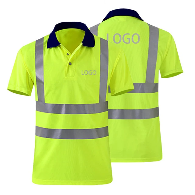 Защитные рубашки поло, рубашки Hi Vis, топы, светоотражающая форма