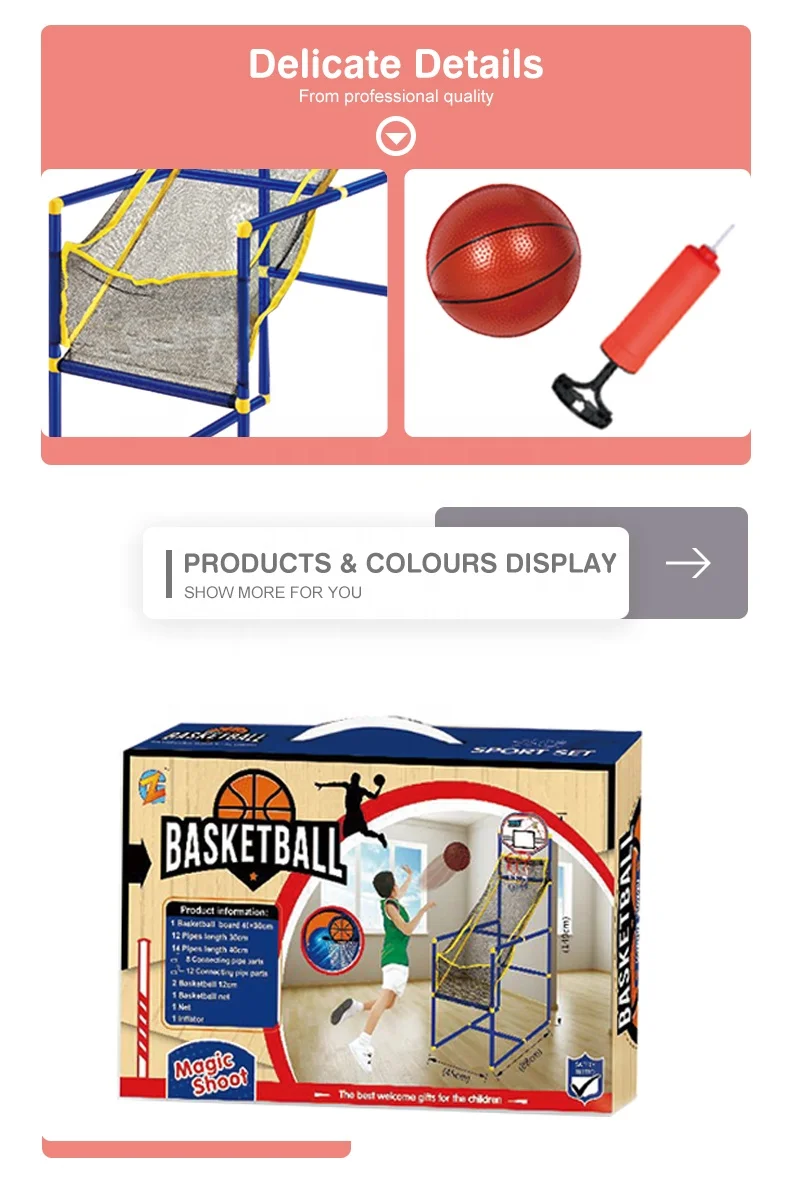 Play sport hoop toy basketball shooting machine for children