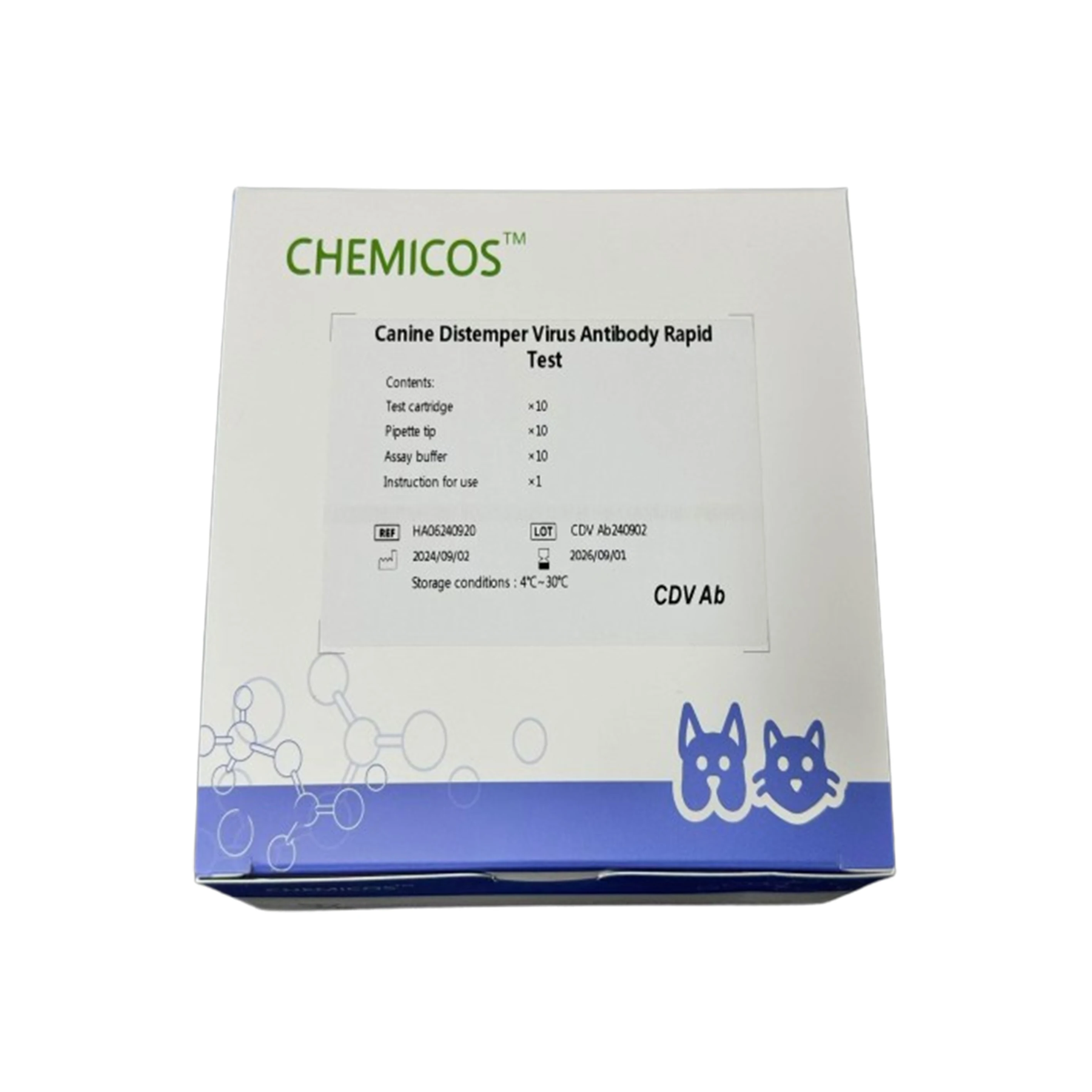 Canine Distemper Virus Antibody Rapid Test Rapid Bioassay Is Used For Canine Disease Detection Animal Diagnosis