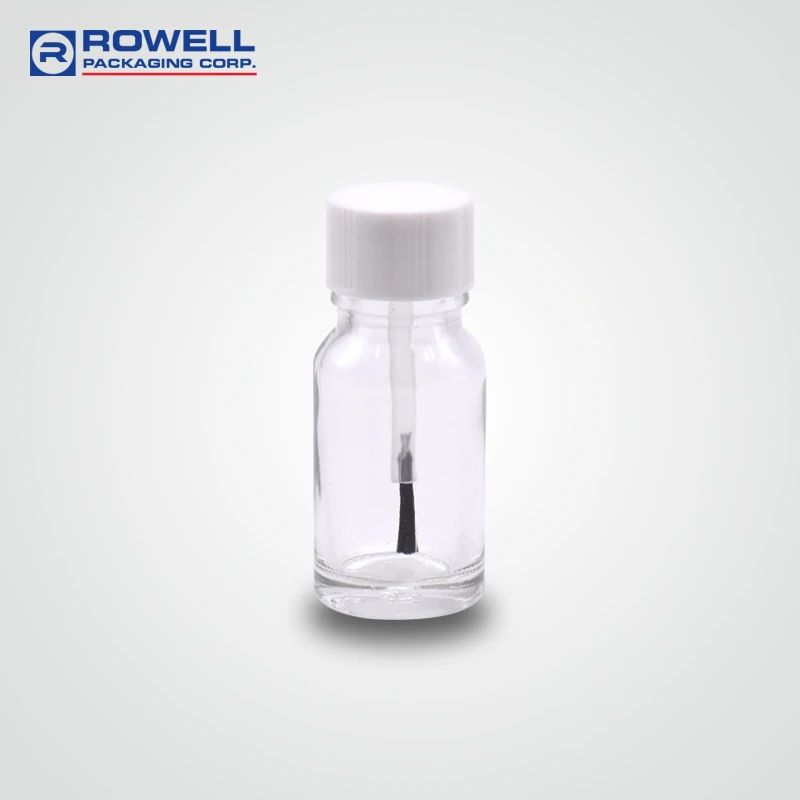 Solid Color Cylinder Glass Empty Nail Polish Bottle Wholesale with Cap