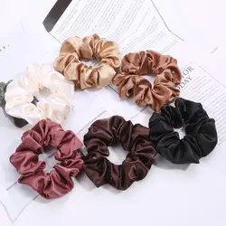 Hair Elastic Silk scrunchy no crease Satin Hair Ties Elastic Ponytail hair ties scrunchies
